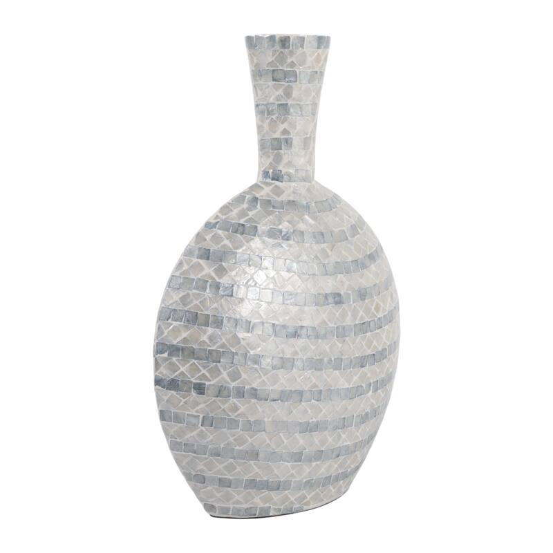 Decorative Vase - Ceramic Capiz Mosaic Gourd