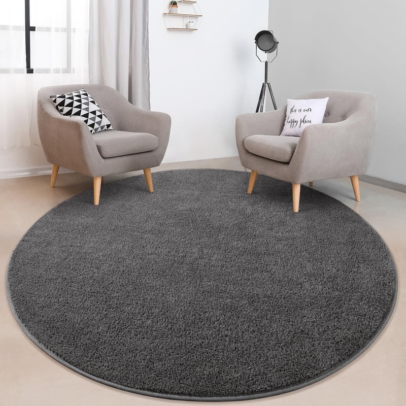 Area Rugs, Dark Grey Super Soft Comfy Thickened Memory-Foam Indoor Carpets