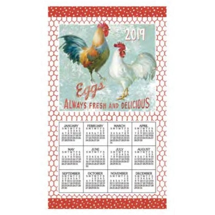 Shop 2019 Farm Nostalgia Towel Calendar Kitchen Towel By Kay Dee Designs Overstock 22385239