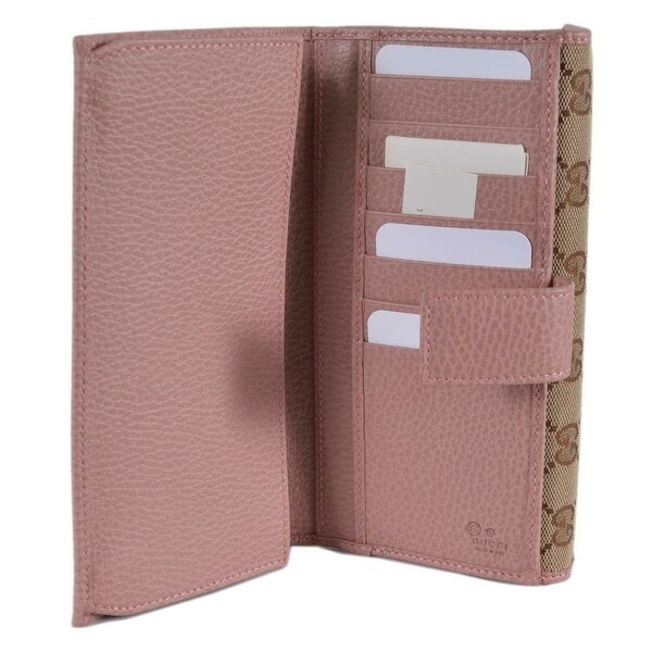 gucci continental wallet pink