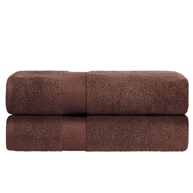 Superior Absorbent Zero Twist Cotton Bath Towel (Set of 2)