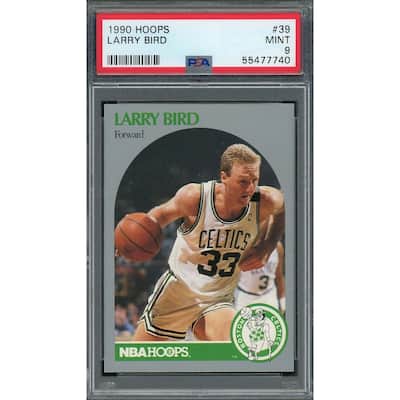 Larry Bird 1990 Hoops Basketball Card #39 Graded PSA 9 - 8'6" x 11'6"
