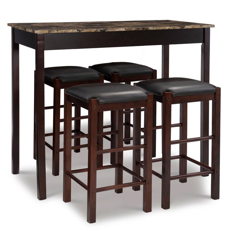 Speakeasy 5-Piece Tavern Dining Set - Espresso