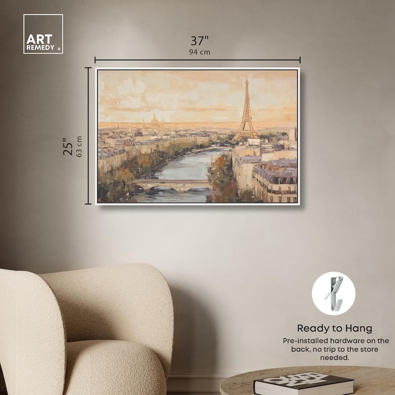 Sunrise Paris Canvas by Art Remedy