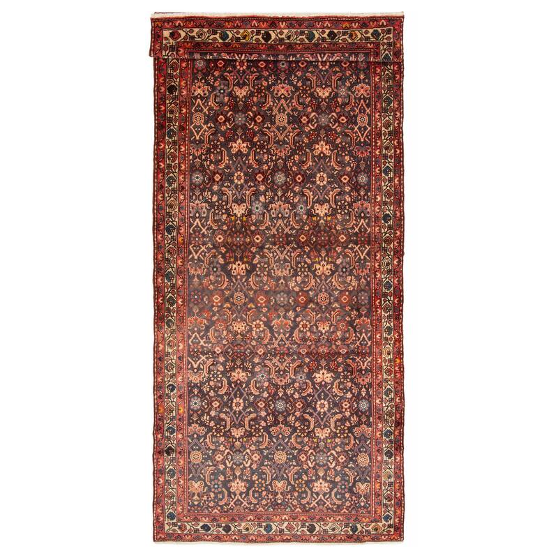 ECARPETGALLERY Hand-knotted Andelz Navy Wool Rug - 3'11 x 10'2 - Navy - 3'11 x 10'2