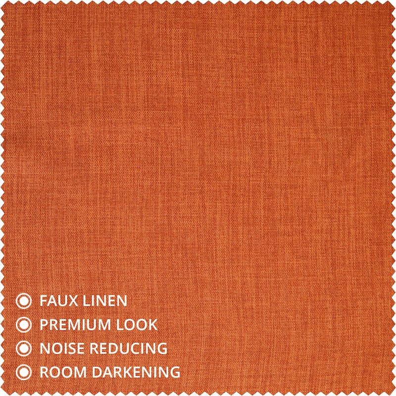 Exclusive Fabrics Textured Faux Linen Room Darkening Curtains for Bedroom & Living Room Curtains (1 Panel)