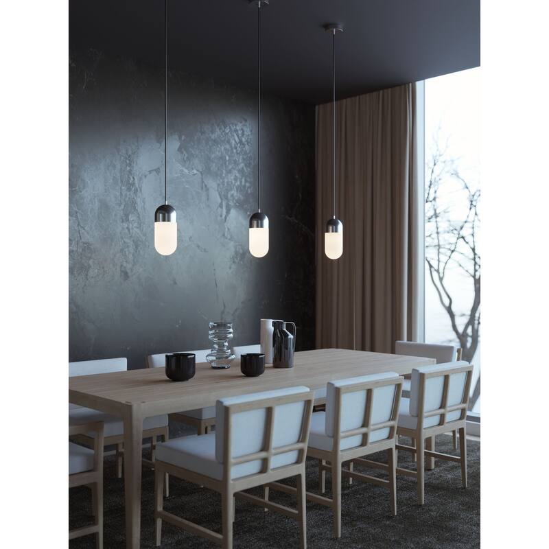 AFX Irvine 5'' LED Pendant - Satin Nickel