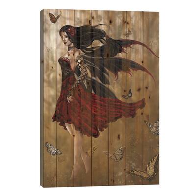 Flamenco Print On Wood by Nene Thomas - Multi-Color