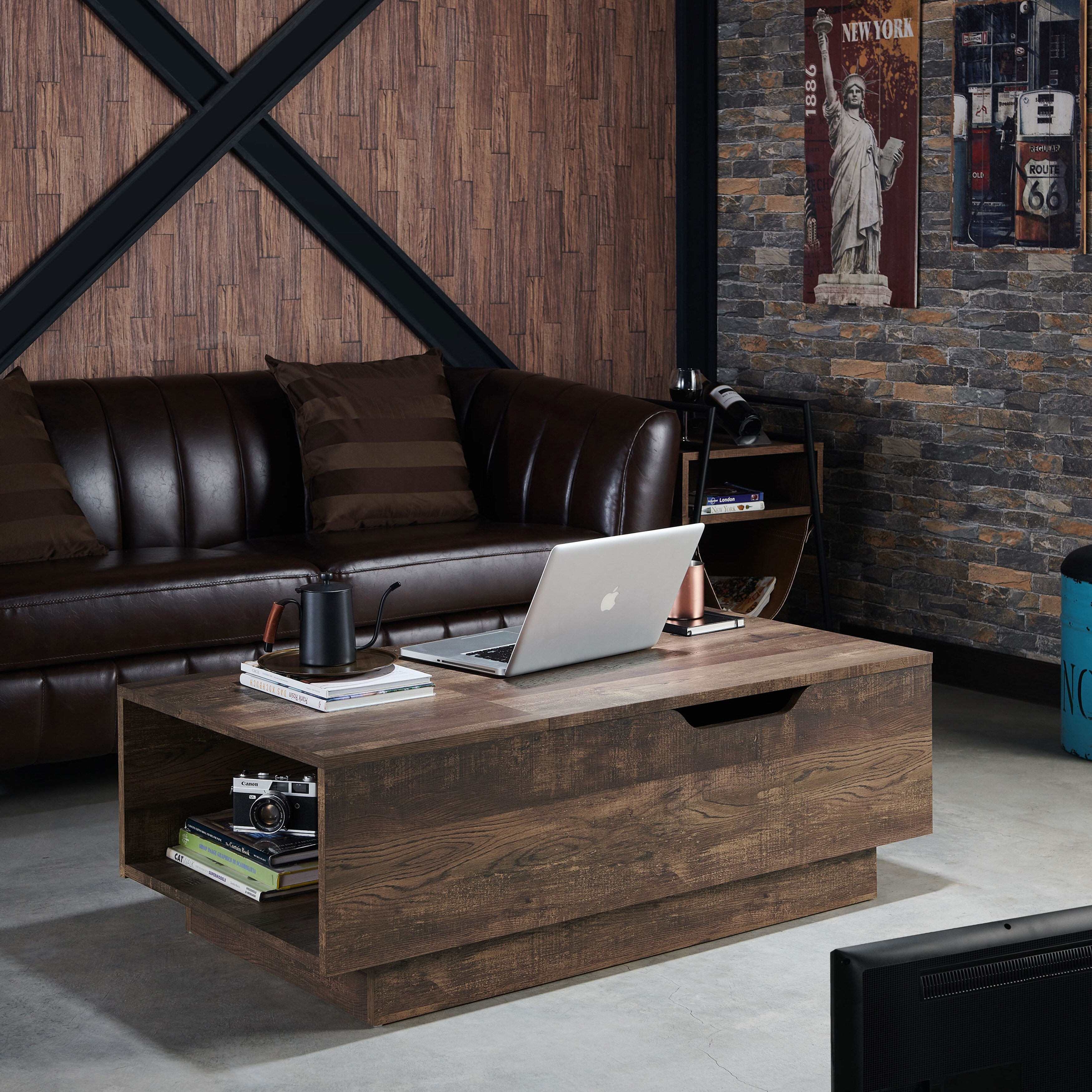 Furniture Of America Uver Rustic Oak Lift Top Coffee Table On Sale Overstock 25364296 Reclaimed Oak Some designs take this idea to the next level.