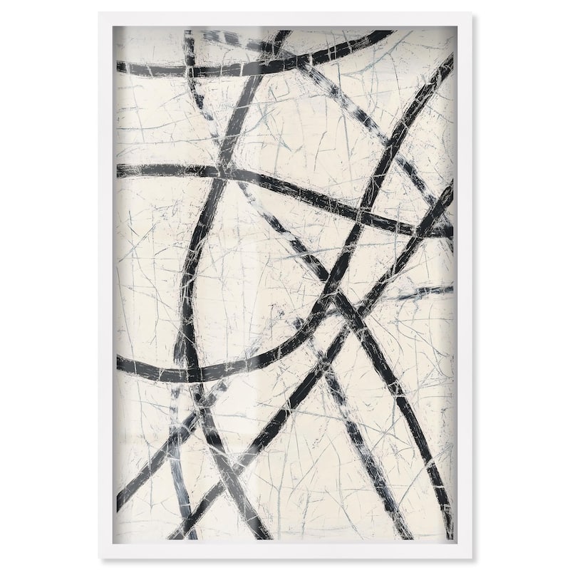 Intersecting Lines II Shadowbox by Art Remedy - White - 16" x 24"