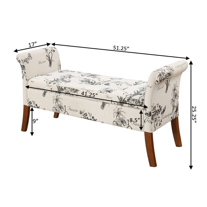 Convenience Concepts Designs4Comfort Garbo Entryway Storage Bench