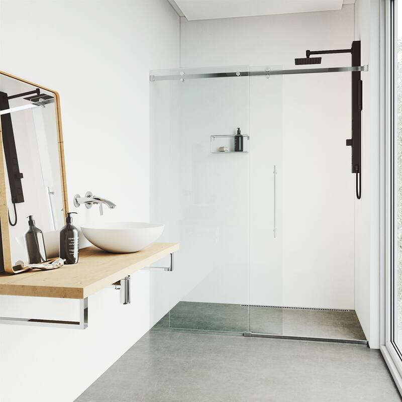 VIGO Orchid 39" H x 4" W 2-Jet Retro Shower Panel with Square Shower Head