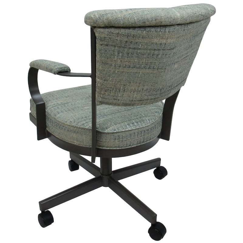 Miami Swivel Metal Caster Chair on Reading Base - 18" High Seat