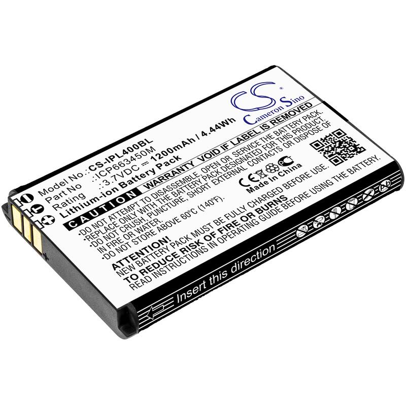 Battery for Infinite Peripherals Linea Pro 4 ICP663450M Barcode CS-IPL400BL - Black