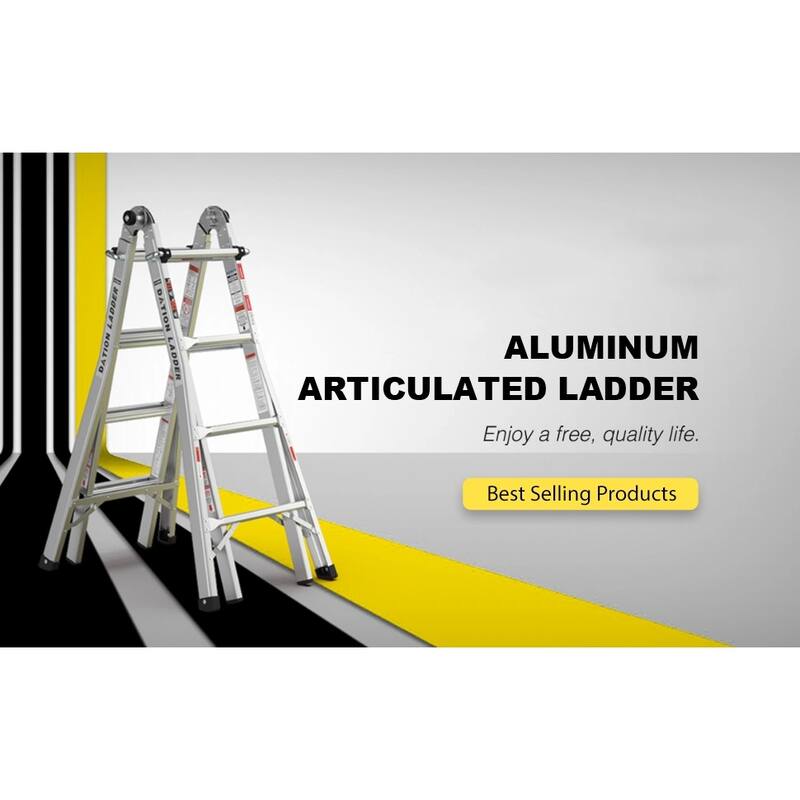 Multi Position Foldable Engineering Aluminum Alloy A-type Ladder