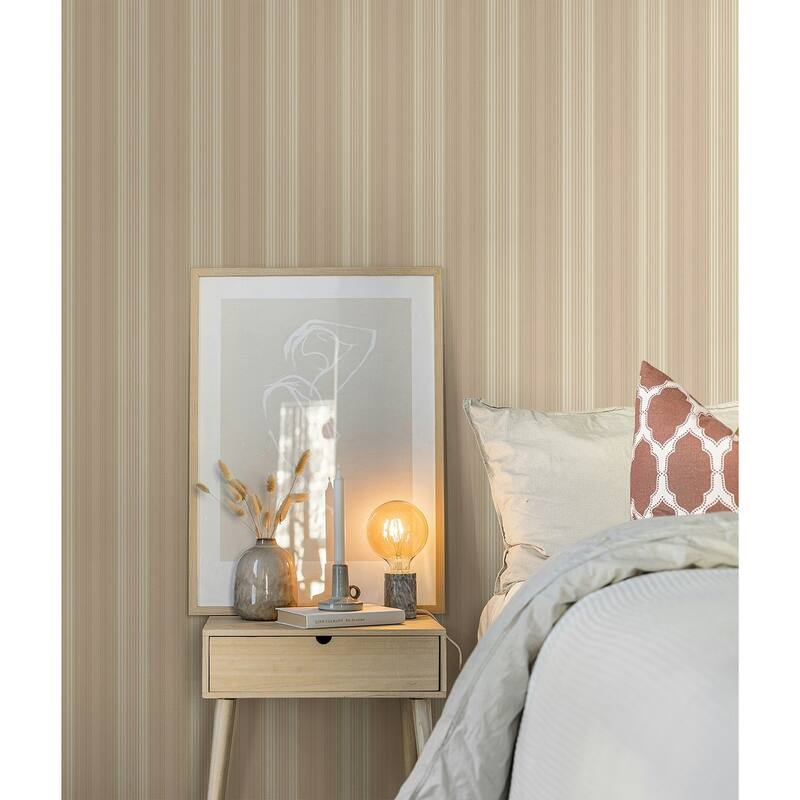 Seabrook Designs Veronika Stripes Unpasted Wallpaper