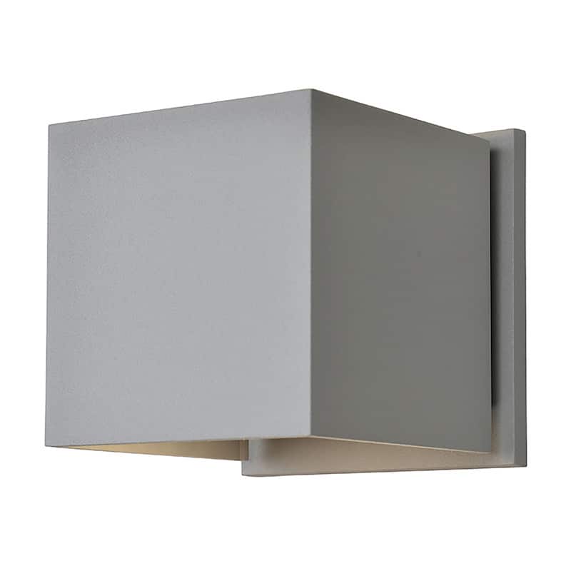 Access Lighting Square - 2-Light 5" Outdoor Wall Light - Satin