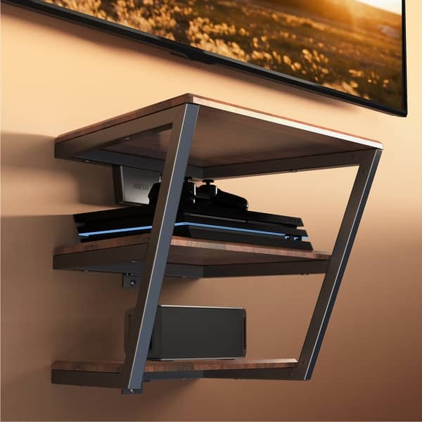My Wall HZ53L Media Player Houder, Montage Op Tv Standaard Met 35 Mm Buis Plank Voor Stekkerdoos Houder Streaming Box Ip Gaming Consoles Accessoires Belastbaar Tot 3 Kg 753214099