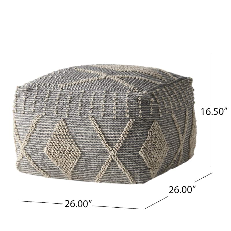Brinket Boho Cube Yarn Pouf by Christopher Knight Home