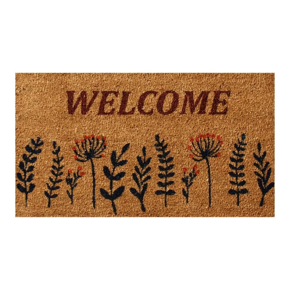 Rubber-Cal "Wildflower Meadow" - Welcome Flower Doormat 15mm X 18" X 30"