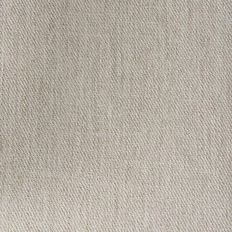 Clara Cream Fabric Seat with Cane Back and Light Brown Solid Wood Frame Dining Chair