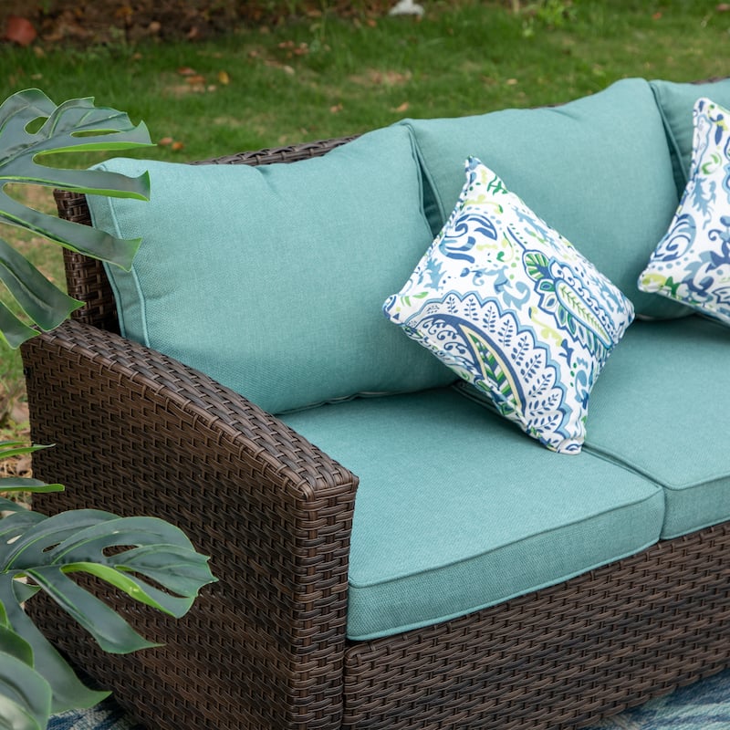 5/9-Seat Patio Furniture Wicker Rattan Outdoor Deep Seating Sectional Sofa Large Conversation Set
