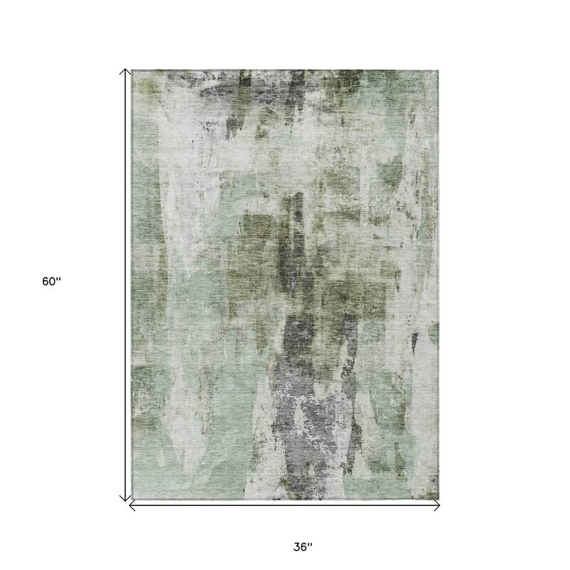 HomeRoots Abstract Transitional Rectangle Outdoor Rug