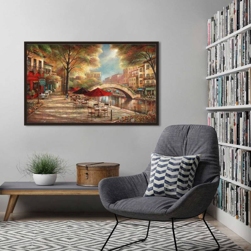 "Riverwalk Charm" by Ruane Manning Print on Floating Canvas