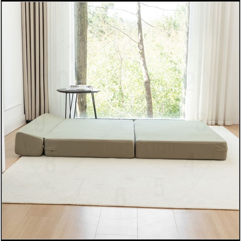 Foldable Sofa Bed Sleeper Lounge Chair with Pillow Floor Mattress