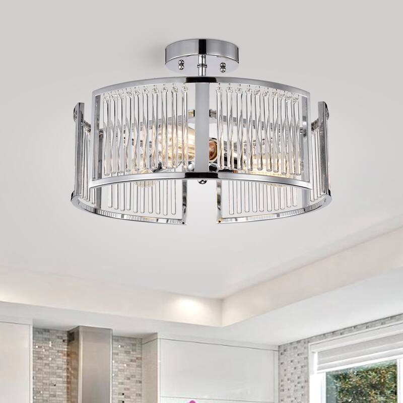 3-light Semi-Flush Mount