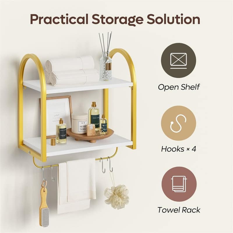 Floating Shelves for Wall Mounted - 9.5"D x 16"W x 17.4"H