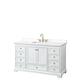 Option White, Gold Trim, White Quartz Top