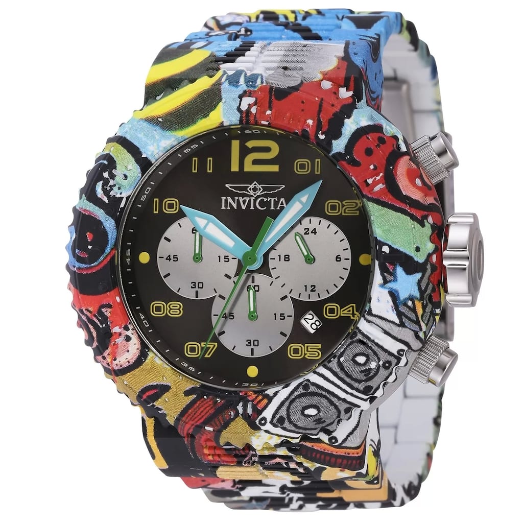 Invicta Men's 43233 Pro Diver Quartz Chronograph Black, Yellow Dial Watch