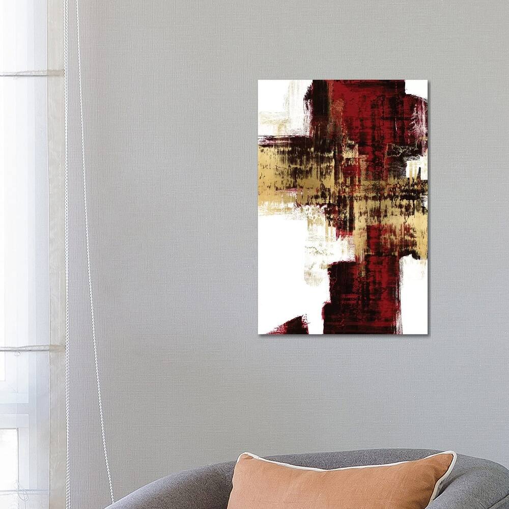 iCanvas "Kinetic Gold on Red I" by Alex Wise Canvas Print