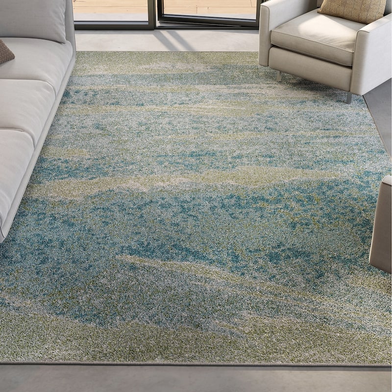 Domani Globe Distressed Landscape Rug