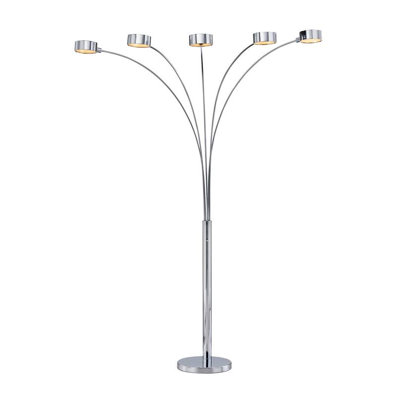 Artiva USA 88" LED Arched Floor Lamp with Dimmer, chrome - 88