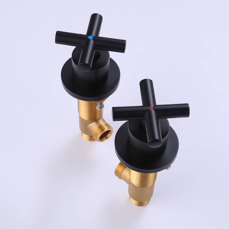 Widespread Sink Faucet 3-Hole 2-Handle Basin Mixer Taps Deck Mounted