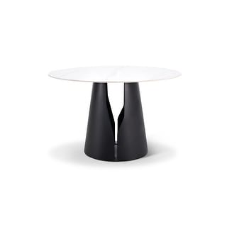 Pedestal Base Modern Minimalist Brilliant Sintered Stone Dining Table ...