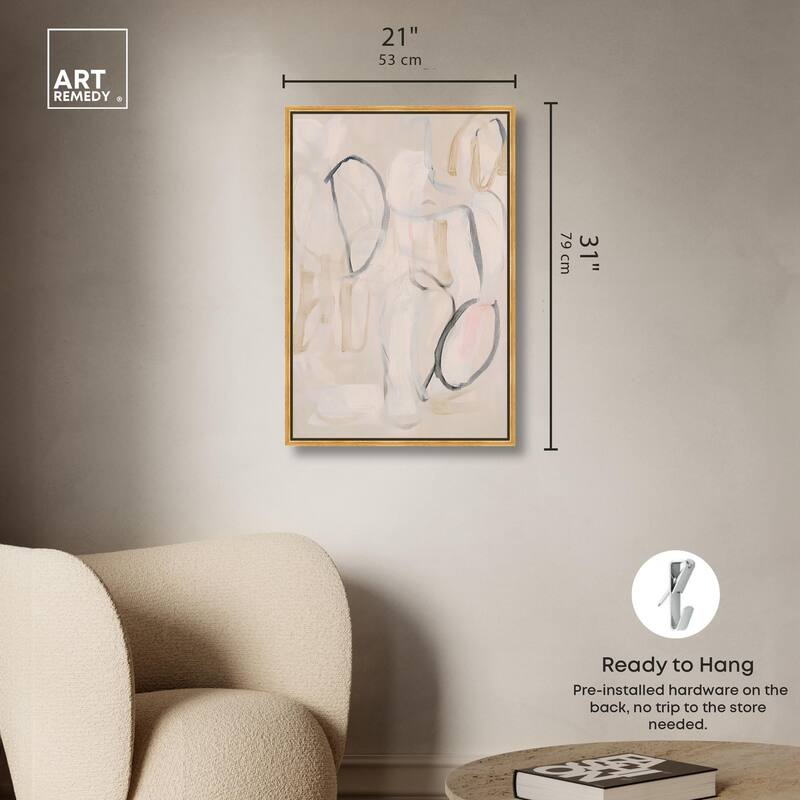 Faded Outlines II Canvas by Art Remedy