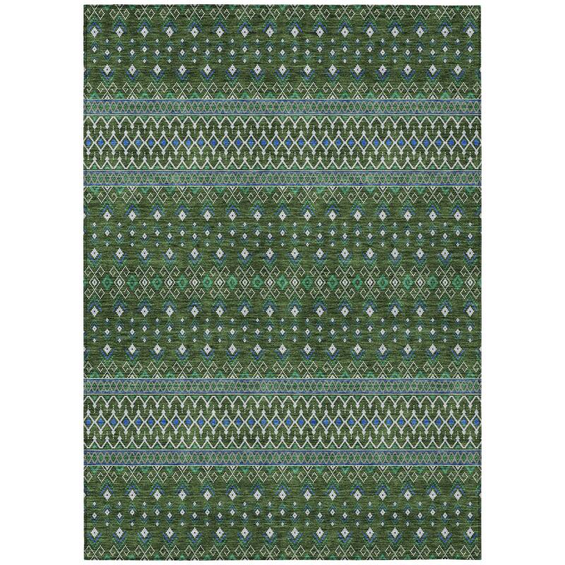 Machine Washable Indoor/ Outdoor Chantille Boho Morrocan Rug