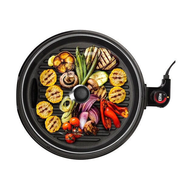 Elite Gourmet 12" Electric Stainless Steel Indoor Grill EMG6505G. Opens flyout.