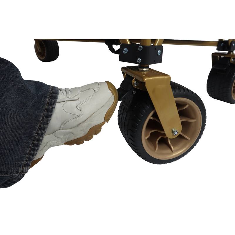 51-inch Extra long Heavy-Duty Foldable Utility Wagon, Patented Ultra-Stable Frame,1:6 Space-Saving Fold & 7" All-Terrain Wheels