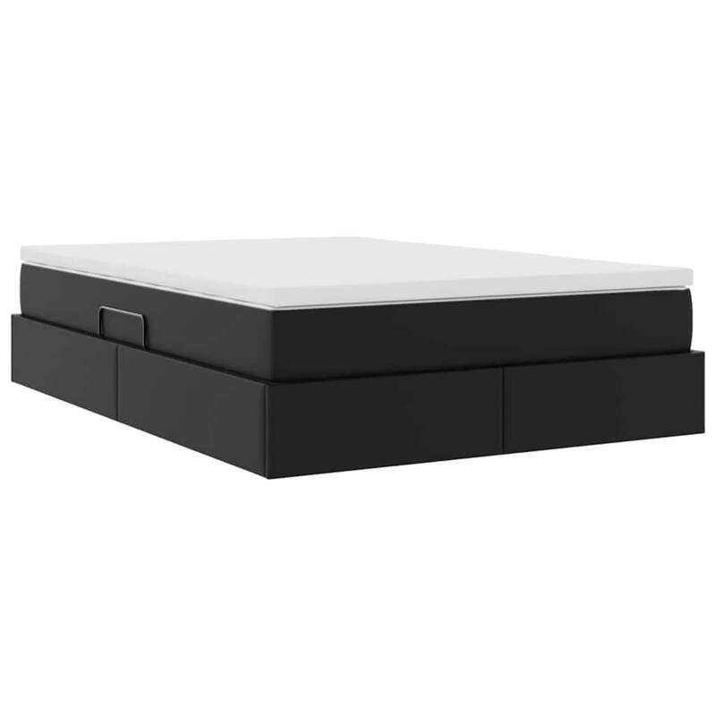 vidaXL Storage Bed with Mattress in Faux Leather