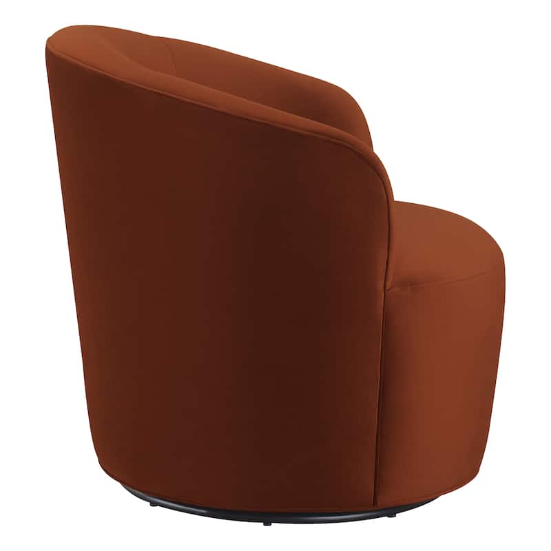 Resnick Burnt Orange Upholstery Swivel Chair