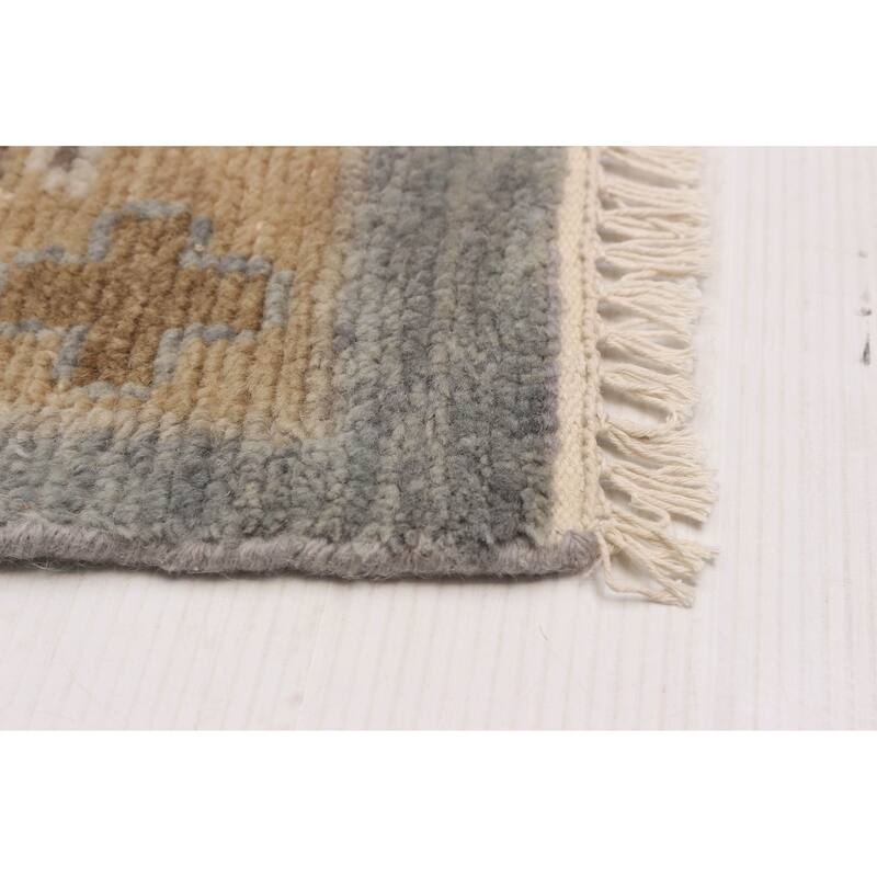 ECARPETGALLERY Hand-knotted Oushak Grey Wool Rug - 7'9 x 9'8