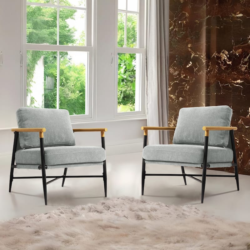 2 Set Upholstered Accent chair Club Chair for Living Room