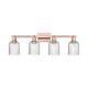 preview thumbnail 49 of 137, Innovations Lighting Downtown Urban - Bridal Veil - 4 Light 32" Bath Vanity Light Antique Copper/Seedy