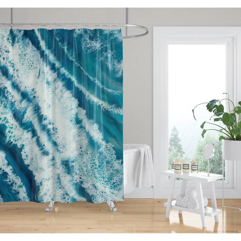TROPICAL WAVES Shower Curtain By Christina Twomey Bed Bath & Beyond 32894430