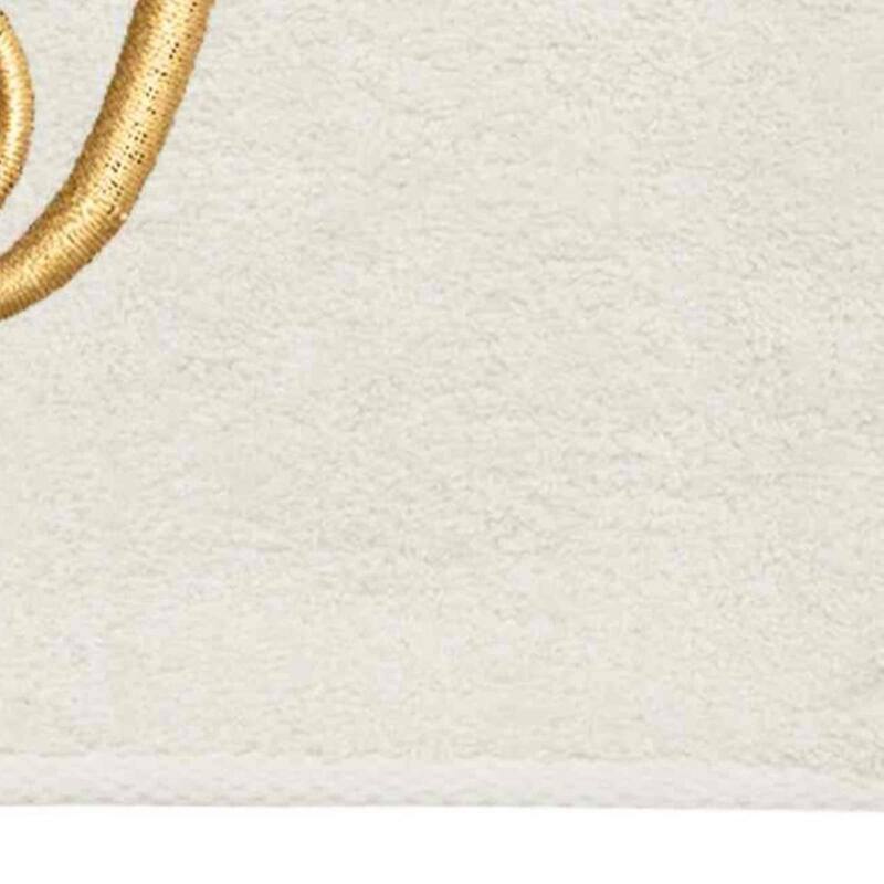 Avanti Linens Ivory/Gold Script Monogram Bath Towel Letter Y - Bath Towel