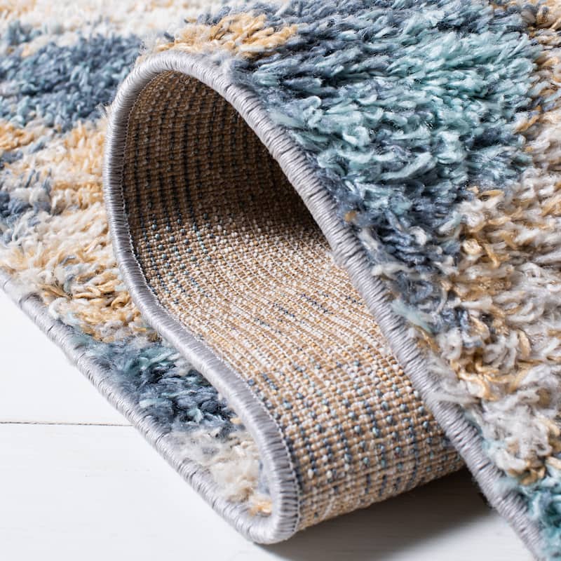 SAFAVIEH Calista Shag Azucena Abstract 1-inch Thick Rug